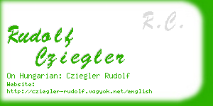 rudolf cziegler business card